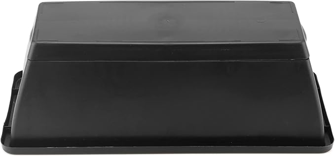 LEXININ 6 Pack 17 Inch Black Plastic Rectangular Window Planter Box, Window Vegetable Planter Box with Trays, Rectangular Flower Pots for Windowsill, Garden, Balcony, Patio, Black