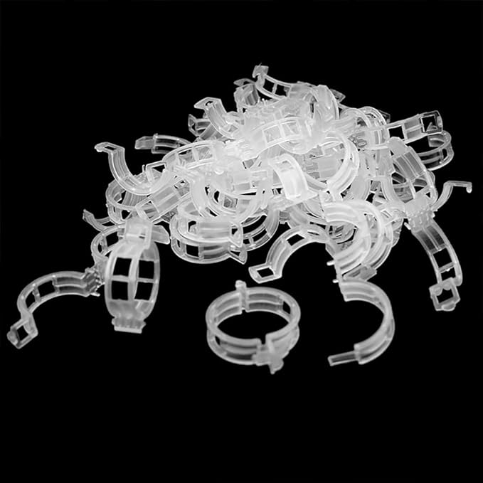 KINGLAKE Plant Support Garden Clips,Tomato Vine Clips,Tomato Trellis Clips 200 Pcs for Vine Vegetables Tomato to Grow Upright and Makes Plants Healthier