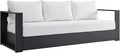 Modway Tahoe Aluminum Outdoor Patio Sofa in Gray White