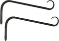 11 inch Plant Hanger, Sturdy Hanging Plant Bracket Outdoor, Hanging Plant Wall Hook Heavy Duty, for Hanging Bird Feeders, Planters, Lanterns, Wind Chimes, Indoor/Outdoor Use, Black, Set of 2