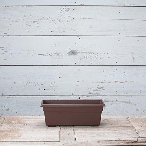 Root & Vessel 16193 Countryside Flower Box Planter, 18-Inch, Brown