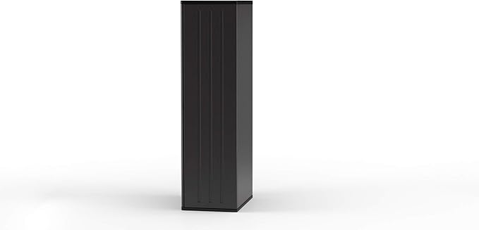 Suncast 19 Cubic Ft. Heavy-Duty Resin Cabinet with Lockable Handles, Multi-Wall Construction, and Metal-Reinforced Shelves for Basement, Utility Room and Garage Storage, Black, Made in the USA