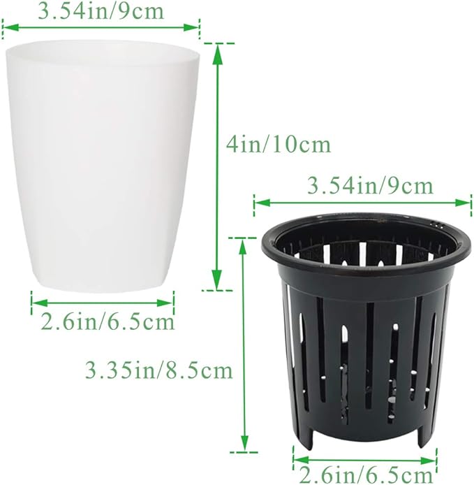 OJYUDD 8 Pack 4 Inch Self Watering Plastic Planter with Inner Pot White Flower Plant Pot,Modern Decorative Flower Pot for All House Plants,Flowers,Herbs,African Violets
