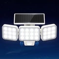 WdtPro Solar Lights Outdoor Motion Sensor, 3500LM Bright Solar Flood Lights Outdoor, Adjustable & Upgrade Glass Panel, Wireless LED Solar Powered Security Spot Lights Waterproof for Yard-1Pack, White