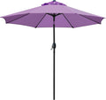Sunnyglade 9' Patio Umbrella Outdoor Table Umbrella with 8 Sturdy Ribs（Purple）