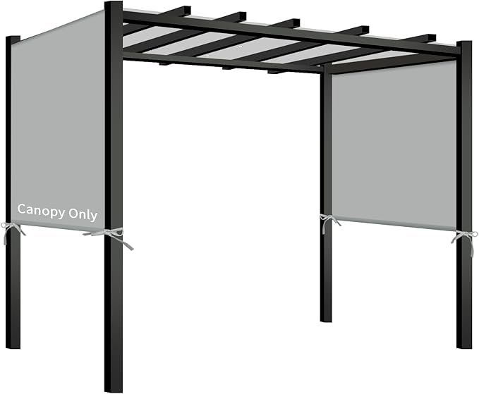 17x6.8 Ft Universal Pergola Replacement Canopy, Outdoor Canopy Shade Cover(Cover Only) (Gray)