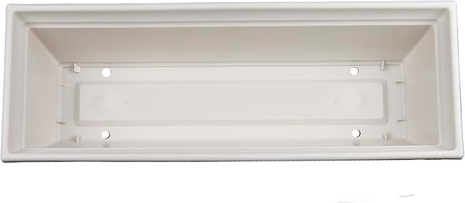 The HC Companies 24 Inch Mojave Window Planter Box with Drainage Holes, Lightweight UV-Resistant Plastic Outdoor Planters, 2-Pack Flower Box for Garden & Home Decor, Cottage Stone