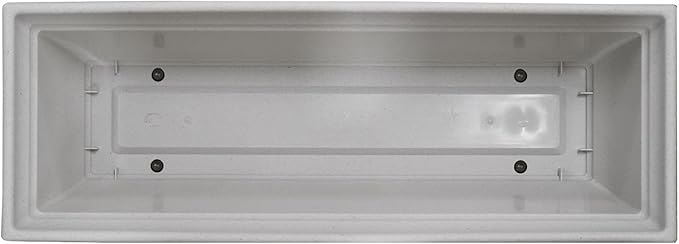 The HC Companies 24 Inch Mojave Window Planter Box with Drainage Holes, Lightweight UV-Resistant Plastic Outdoor Planters, 2-Pack Flower Box for Garden & Home Decor, Granite