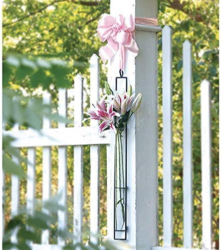 Aoderun Hanging Glass Planter Water Iron Art Hydroponic Vase Transparent Test Tube Flower Hanging Bottle Home Decoration (3pcs-S,M,L)