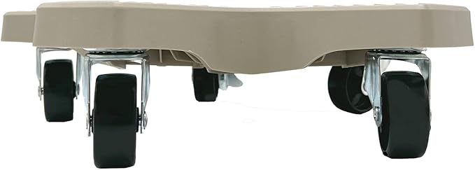 Bosmere 20" Plant Caddie - Heavy-Duty Rolling Plant Stand with Locking Wheels, 500 lb Capacity – Durable Plant Caddy for Indoor/Outdoor Use, Light Gray