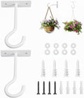 2Pack 4Inch Ceiling Hooks for Hanging Plant, Hanger for Indoor and Outdoor Plant Pots Holder, Wall Hook for Planters, Flower Basket, Wind Chimes, Lanterns, Lights, Bird Feeders, Home Decor-White