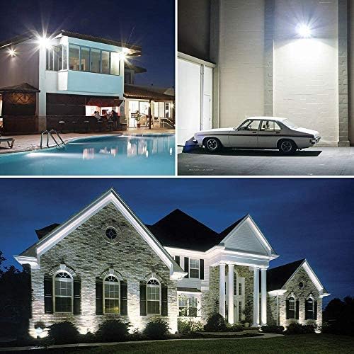 USTELLAR 3 Pack 80W LED Flood Lights Outdoor Hardwired Bright 800W Equiv. 24000LM Security Light Outside Lamp IP66 Waterproof 5000K Daylight White Spot Light Exterior Floodlight for Backyard House
