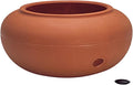 The HC Companies 21" Plastic Garden Hose Pot 21"x21"x9.38" Holds Hoses 75-100 ft in Clay Color