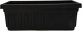 The HC Companies 17.5 Inch Venetian Rectangular Window Planter Box - Lightweight Plastic Indoor Outdoor Plant Pot with Drainage for Windowsill, Herbs, Flowers, Black