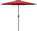Simple Deluxe 9' Patio Umbrella Outdoor Table Market Yard Umbrella with Push Button Tilt/Crank