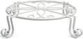 White Plant Stand for Flower Pot Heavy Duty Potted Holder Indoor Outdoor Metal Rustproof Iron Garden Container Round Supports Rack for Planter Bronze, Pumpkin Stand Outdoor