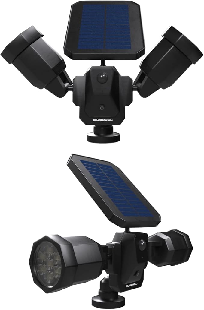 Bell+Howell Bionic Spotlight Duo Deluxe Solar Lights: Effortless Outdoor Illumination, Motion Sensor, Super Bright LEDs, Waterproof Landscape Lights for Patio, Yard, Garden- No Batteries Required!