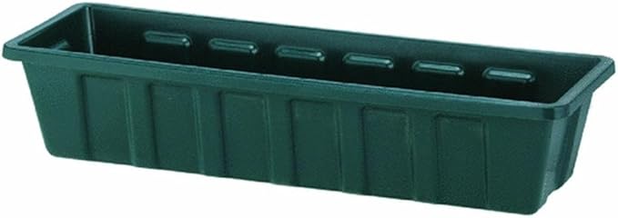 Root & Vessel Poly-Pro Plastic Flower Box Planter, Hunter Green, 24-Inch