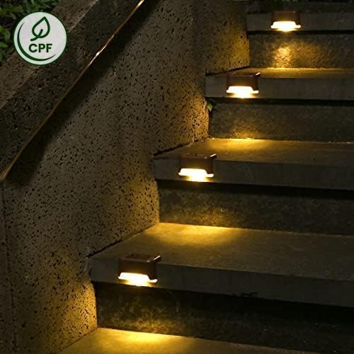 SOLPEX 20 Pack Solar Deck Lights Outdoor, Waterproof Led Lights for Outdoor Stairs, Step, Fence, Yard, Patio, and Pathway(Warm White)