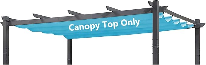 Pergola Shade Cover Replacement Canopy Top Compatible with 10 X 13 ft 6-Bar Pergola Frames - Turquoise Blue (Canopy Size 116" W x 135" L, Canopy Top Only)