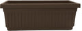The HC Companies Venetian Window Planter Box w/Drain Plug - Long Planter Box for Windowsills, Balconies & More - Plastic Rectangular Outdoor Planters for Herbs & Flowers (18" Chocolate, Pack of 1)