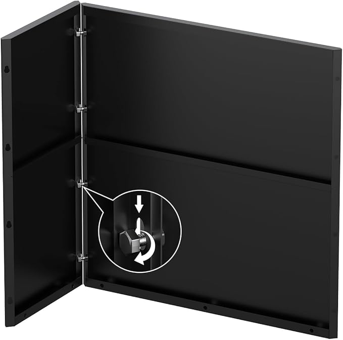 24 Inch Tall Outdoor Planter 24Hx24Lx12W Metal Planter Box with Removable Insert Shelf | Rectangular Planters for Porch, Patio, Yard, Garden (Black)