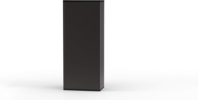 Suncast 19 Cubic Ft. Heavy-Duty Resin Cabinet with Lockable Handles, Multi-Wall Construction, and Metal-Reinforced Shelves for Basement, Utility Room and Garage Storage, Black, Made in the USA
