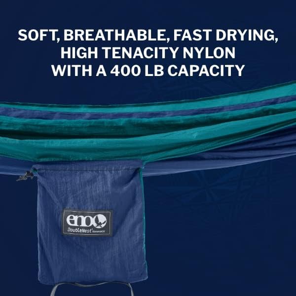 ENO, Eagles Nest Outfitters DoubleNest Lightweight Camping Hammock, 1 to 2 Person, Special Edition Colors, ATC