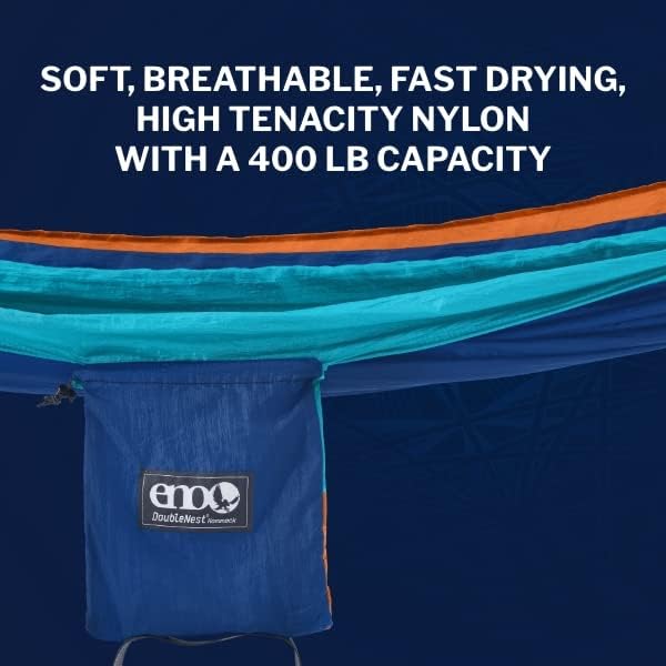 ENO, Eagles Nest Outfitters DoubleNest Lightweight Camping Hammock, 1 to 2 Person, Special Edition Colors, ATC