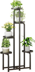 Plant Stand Indoor Outdoor 5 Tier Metal Plant Shelf for Multiple Plants Corner Flower Holders for Living Room Balcony Bedroom Patio Garden, Black (Black, 5-Tier)