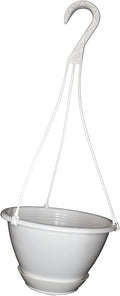 8 inchWhite Plastic Hanging Basket with Saucer by Koba (10)