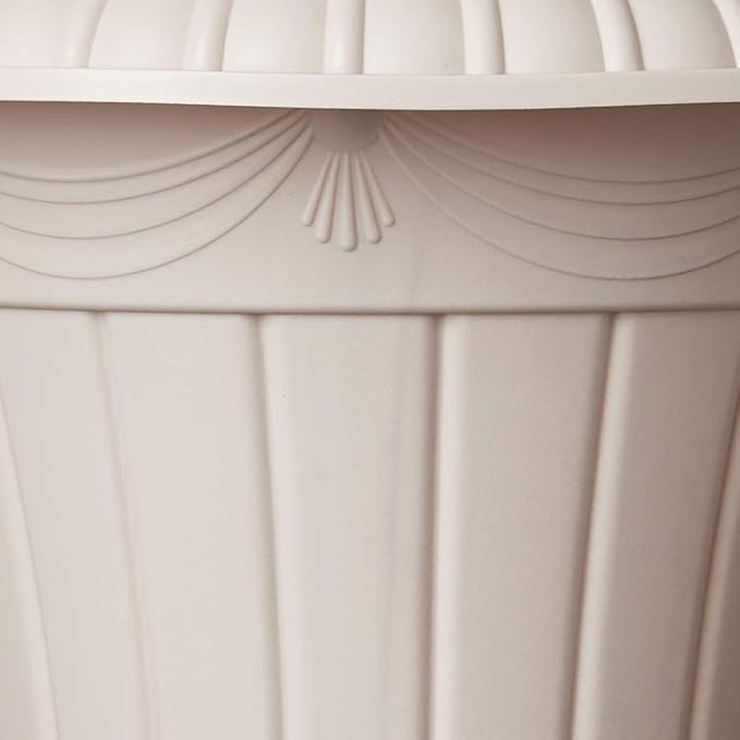 Arcadia Garden Products PL20TP Classic Traditional Plastic Urn Planter Indoor/Outdoor, 10" x 12", Taupe