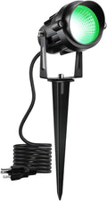 Halloween Christmas Outdoor Spotlights Green Landscape Lights Outdoor Spotlight,1 Pack 110v Plug-in Outdoor Waterproof Green Halloween Christmas Spotlights for Garden Pathway Tree Yard