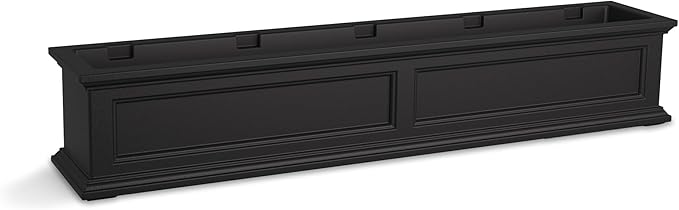 Mayne Fairfield 5-Foot Window Box – Self-Watering, Weather-Resistant Planter for Flowers – Durable Design for Outdoor Use, Perfect for Windows