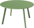 Grand patio Outdoor Round Coffee Table, 28-inch Patio Side Table, Great for Backyard Patio Deck, Sage Green