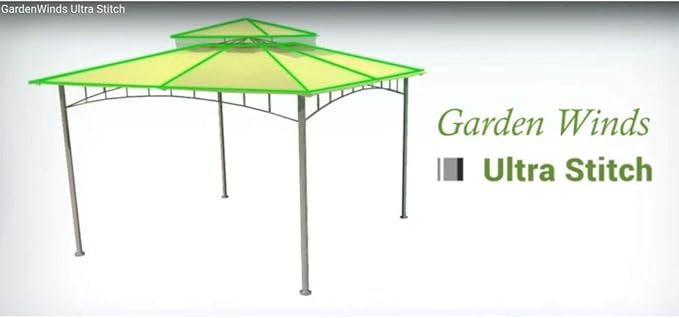 Garden Winds Universal Pergola Replacement Canopy, Spun Polyester - Standard 350 - Midnight Trellis
