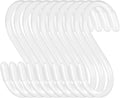 30 Pack 3 Inch White S Hooks,Vinyl Coated Heavy Duty S Hook for Hanging Plants,Non Slip Closet S Hooks,Steel Metal White Vinyl Coated Small S Hook for Hanging Jeans Pots and Pans Coffee Cups