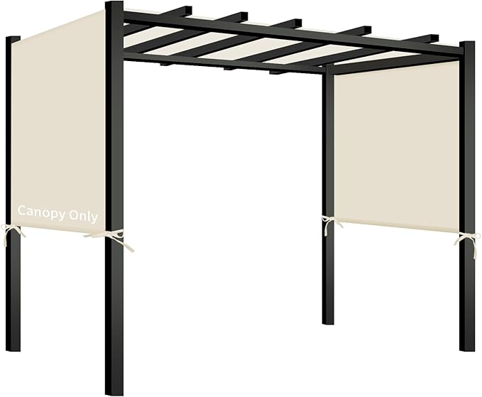 Universal Canopy Cover Replacement for 17x6.8 Ft Outdoor Pergola Structure, Garden Pergola Shade for Gazebo Patio Porch Balcony, Outdoor Waterproof Pergola Canopy Top(Cover Only) (Beige)