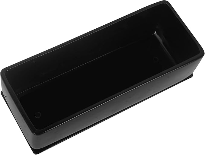 Vencer 14 Inch Rectangular Modern Minimalist Ceramic Succulent Planter Pot - Window Box with Saucer,Office Desktop Potted Stand,Black,VF-0175B