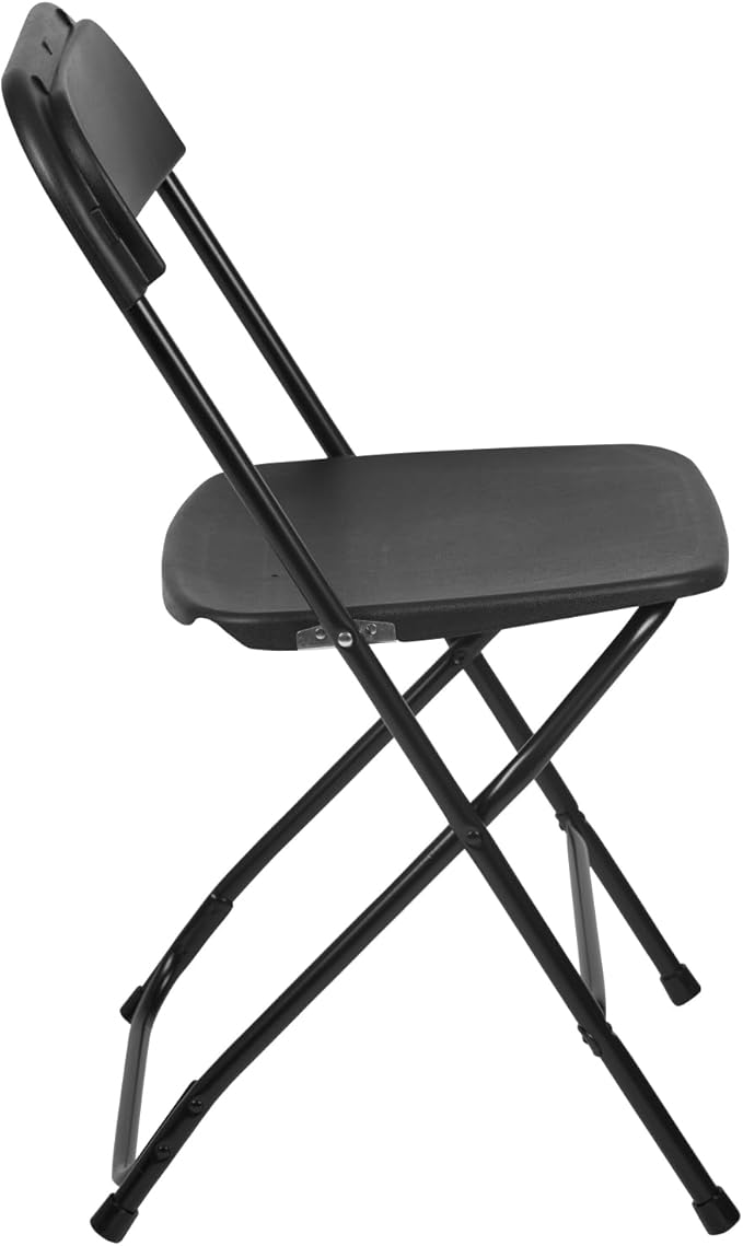 Flash Furniture Hercules Series Plastic Folding Chair - Black - 20 Pack 650LB Weight Capacity Comfortable Event Chair-Lightweight Folding Chair
