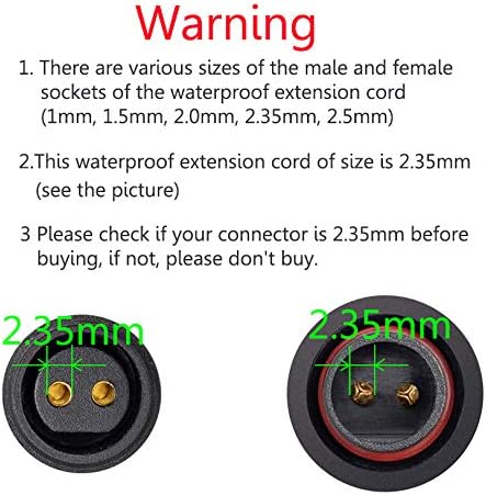 16AWG Waterproof Extension Cable,9.84FT 2Pin Extension Lead Waterproof Cord,IP65 Extension Cable for Solar Spotlights,Garden Spike Lights,LED Strip Lights(2Pin)