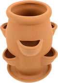 BESTonZON Terracotta Multi Pocket Succulent Plant Pot Lightweight Strawberry Planter Indoor Clay Flower Pot for Garden Decorative Use Khaki