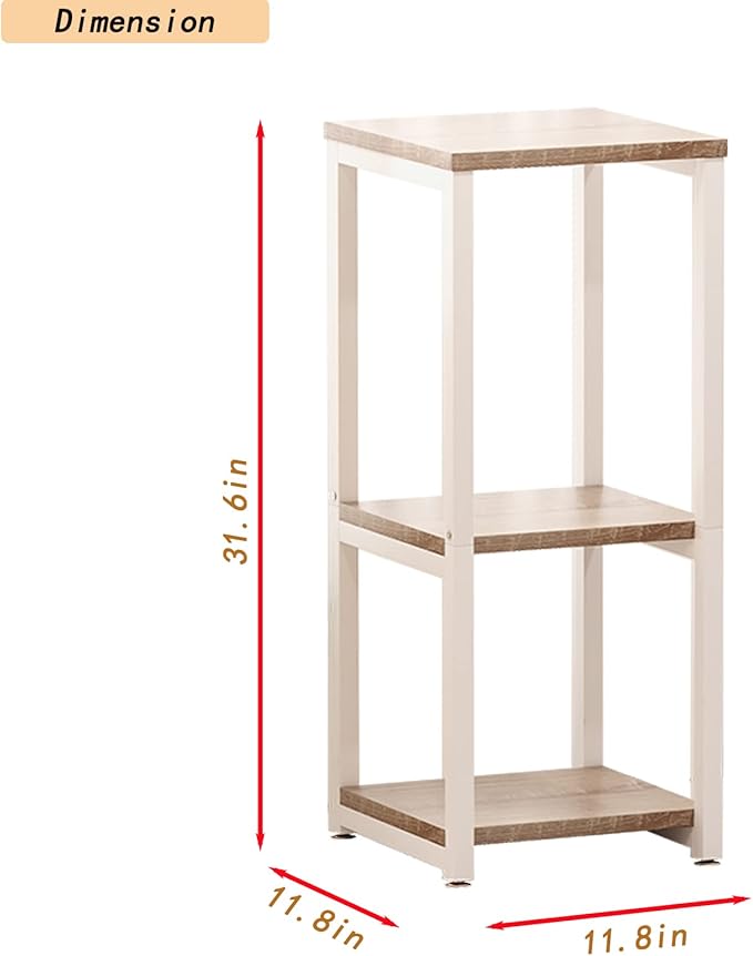Plant Stand Indoor Corner Tall 3 Tier Metal Modern Flower Storage Plant Shelf Holder for Living Room Balcony Garden,White (3 Tier-White)