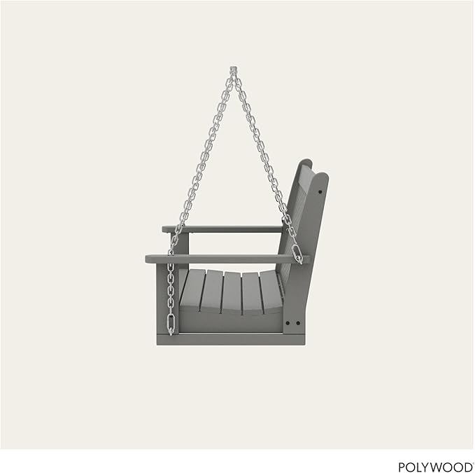 POLYWOOD GNS60GY Vineyard 60" Swing, Slate Grey