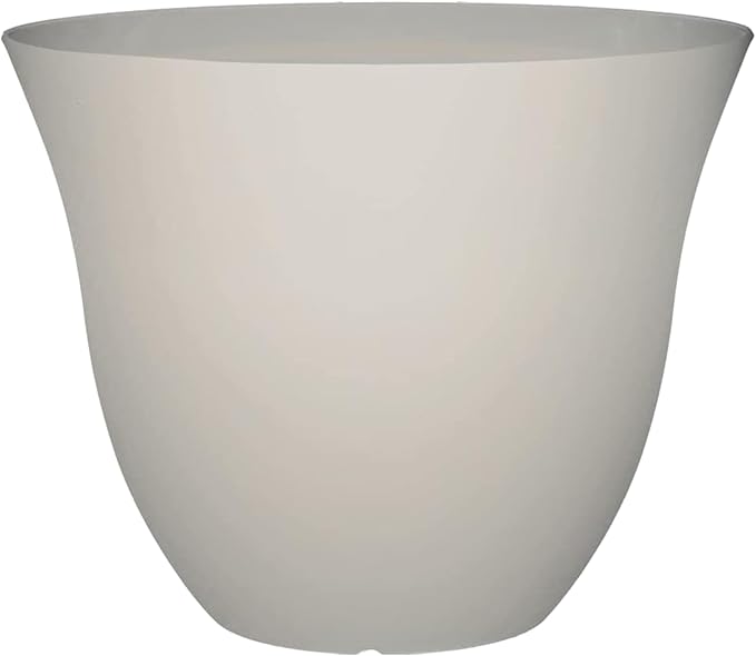 Classic Home and Garden Honeysuckle Resin Planters - Lightweight Indoor & Outdoor Plant Pots - UV-Resistant Plastic Flower Pots - Pot Planters for Flowers & Herbs (15" Vanilla White)