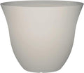 Classic Home and Garden Honeysuckle Resin Planters - Lightweight Indoor & Outdoor Plant Pots - UV-Resistant Plastic Flower Pots - Pot Planters for Flowers & Herbs (15" Vanilla White)