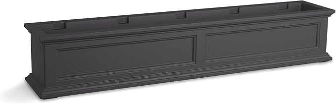 Mayne Fairfield 5-Foot Window Box – Self-Watering, Weather-Resistant Planter for Flowers – Durable Design for Outdoor Use, Perfect for Windows