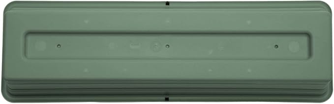 Bloem Dura Cotta 30" Basil Resin Rectangle Window Box Planter with Saucer Tray for Indoor and Outdoor Gardening