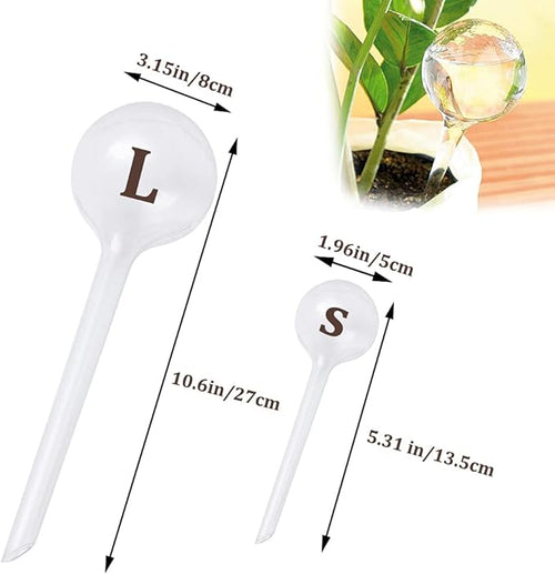 10 Pcs Clear Plant Watering Globes,Plastic Self-Watering Bulbs,Flower Automatic Watering Device,Garden Waterer for Plant Indoor Outdoor