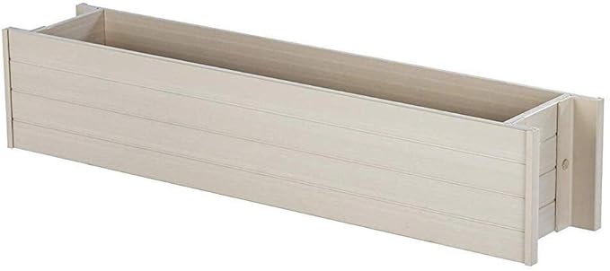 New Age Garden ECOFLEX 36" Window Box Planter, Moisture Resistant Outdoor Flower Box for Windows, Railings, or Fences, Weather Resistant Composite, No Tools Needed